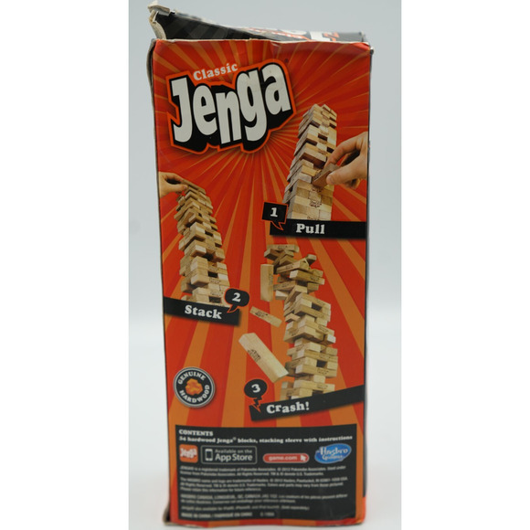 Classic Jenga – Hasbro Genuine Hardwood Block Game – Used (Box Damage) - Picture 2 of 2